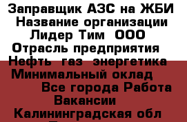 Заправщик АЗС на ЖБИ › Название организации ­ Лидер Тим, ООО › Отрасль предприятия ­ Нефть, газ, энергетика › Минимальный оклад ­ 23 000 - Все города Работа » Вакансии   . Калининградская обл.,Приморск г.